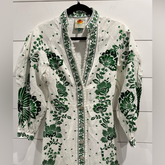 New Farm Rio Forest soul white green midi dress - Picture 6 of 9